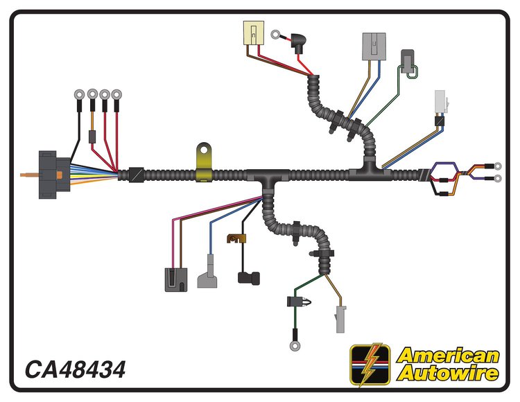ENGINE HARNESS, V8, manua