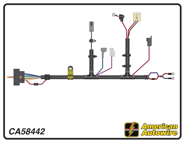 ENGINE HARNESS, V8, auto.