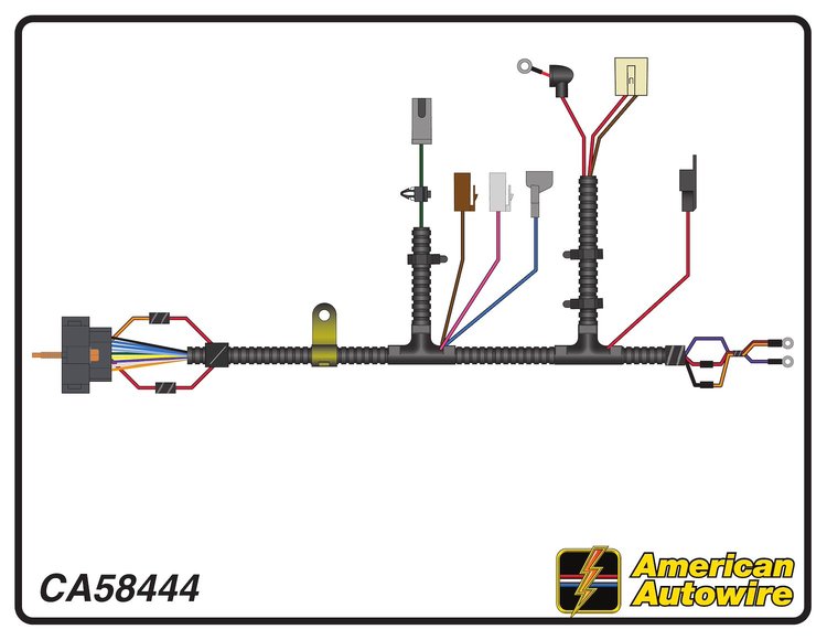 ENGINE HARNESS, V8, auto.