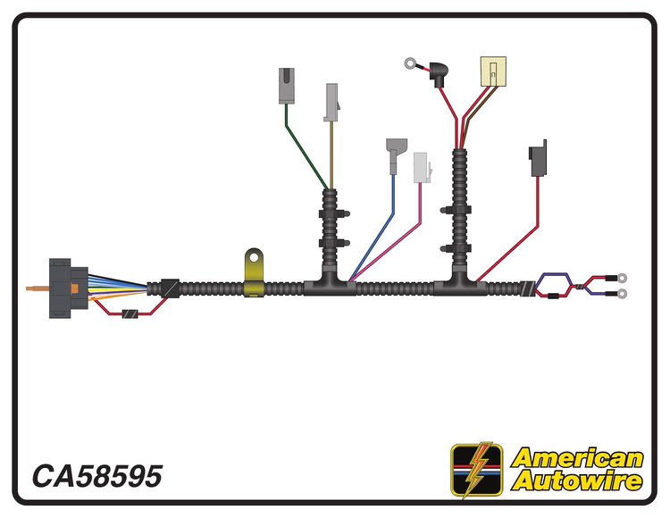 ENGINE HARNESS, V8, manua
