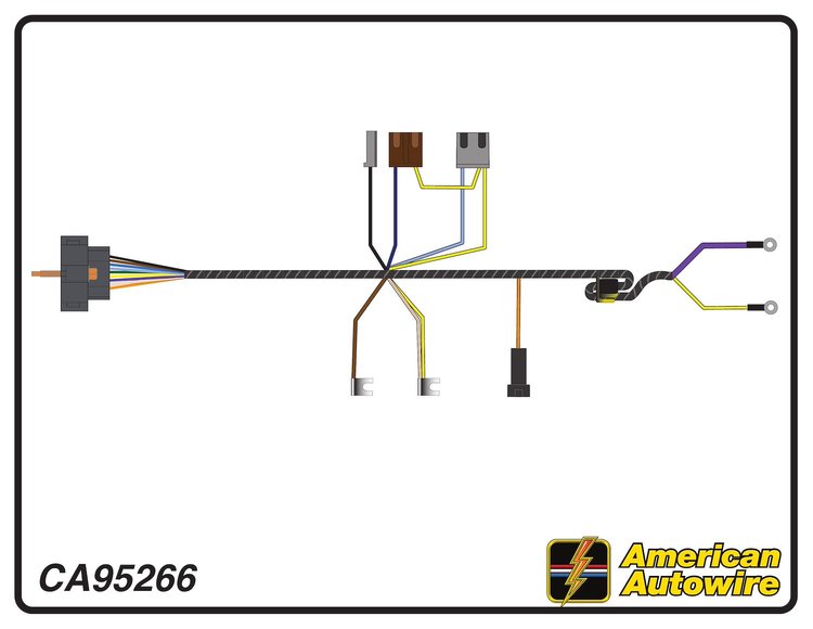 ENGINE HARNESS, V8, big b
