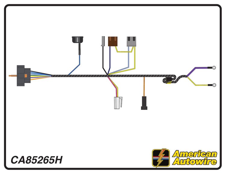 ENGINE HARNESS, V8, big b