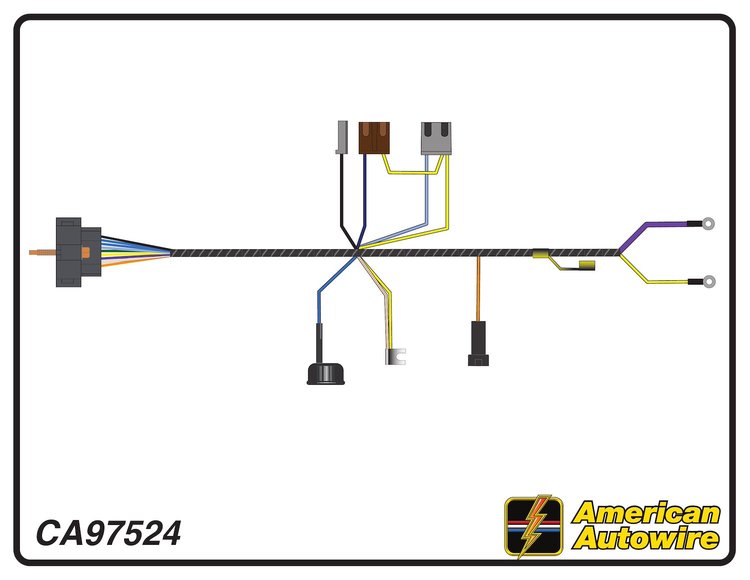 ENGINE HARNESS, V8, small