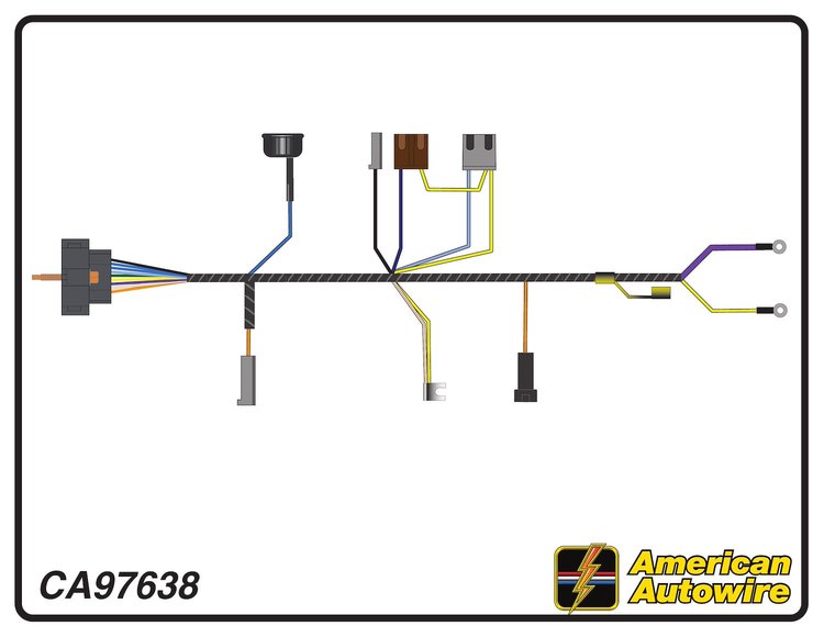ENGINE HARNESS, V8, big b