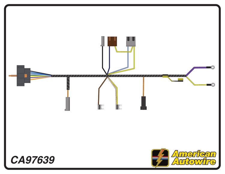 ENGINE HARNESS, V8, all w