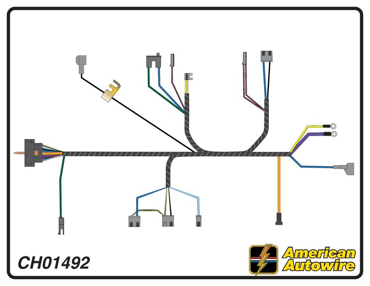 ENGINE HARNESS, 6 cyl., w