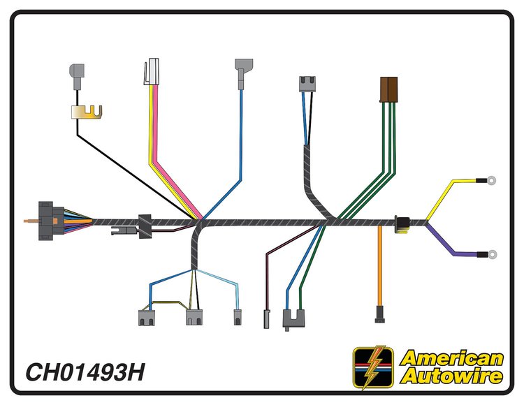 ENGINE HARNESS, V8, with