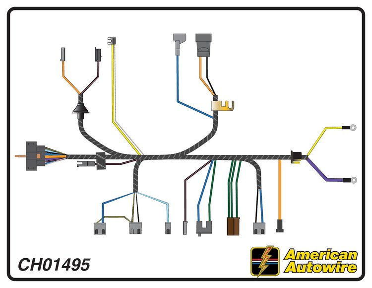 ENGINE HARNESS, V8, 396-4