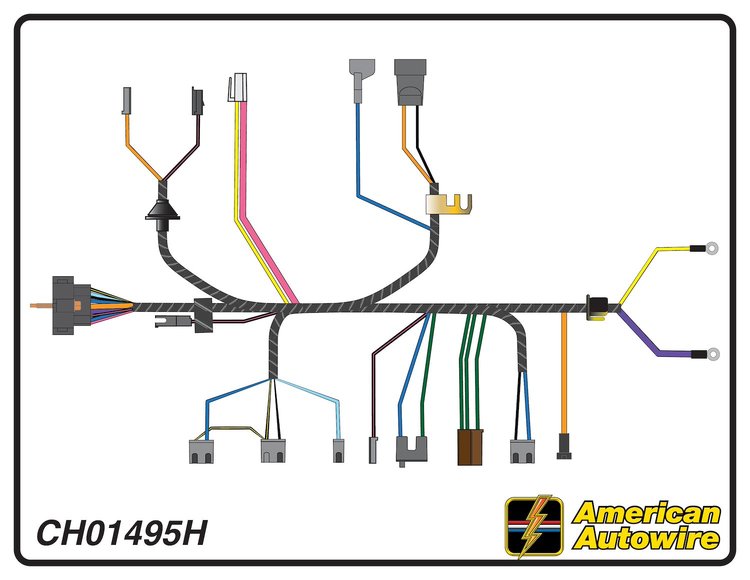 ENGINE HARNESS, V8, 396-4