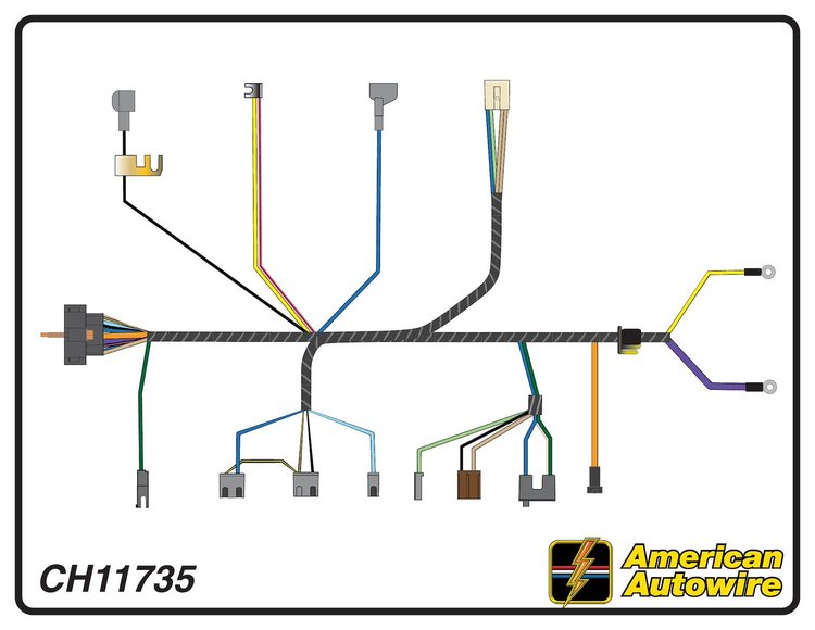 ENGINE HARNESS, V8, with
