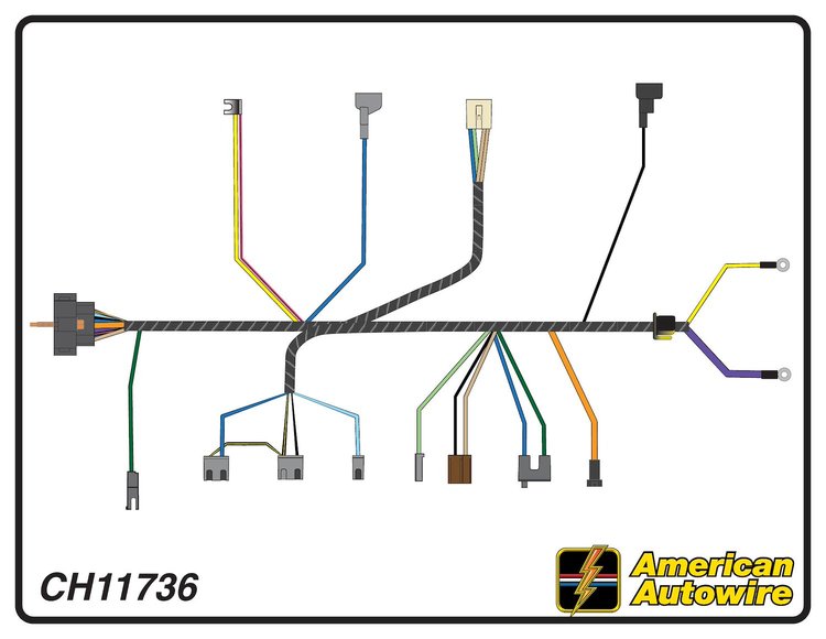 ENGINE HARNESS, V8, with