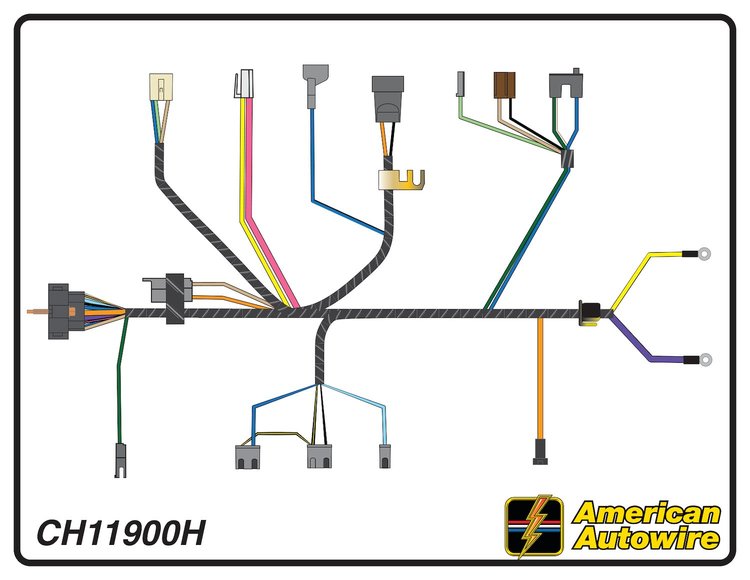 ENGINE HARNESS, V8, 396-4