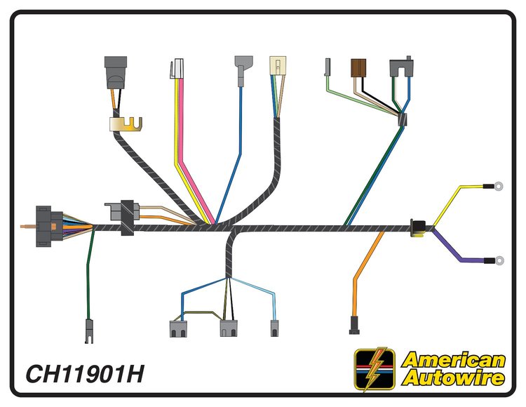 ENGINE HARNESS, V8, with