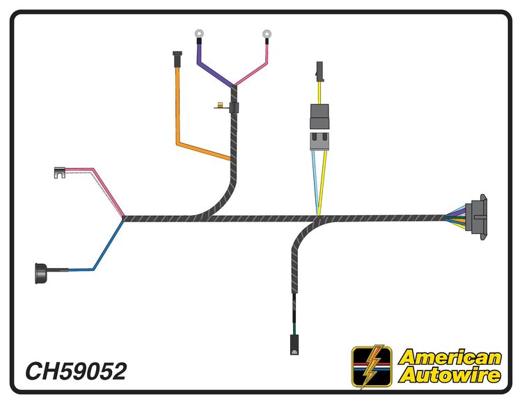 ENGINE HARNESS, V8, 283-3