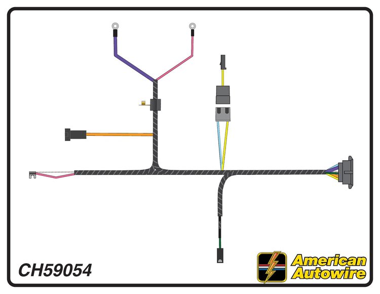 ENGINE HARNESS, V8, 283-3