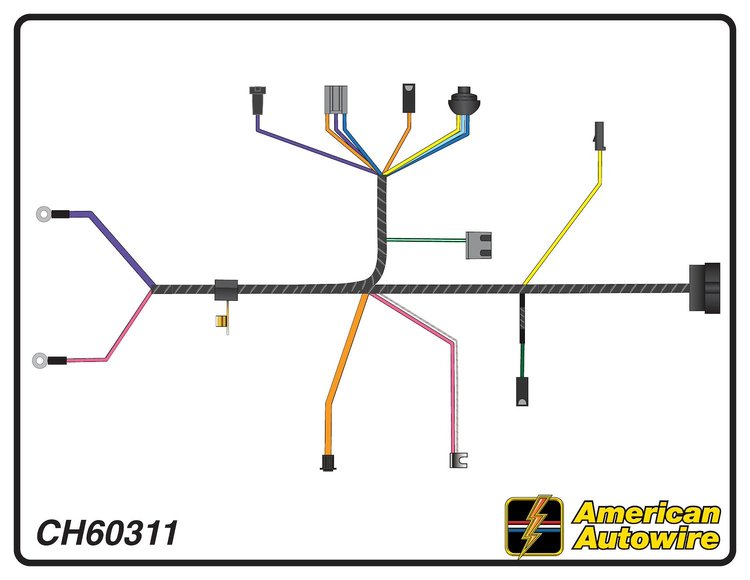 ENGINE HARNESS, V8, 396 c