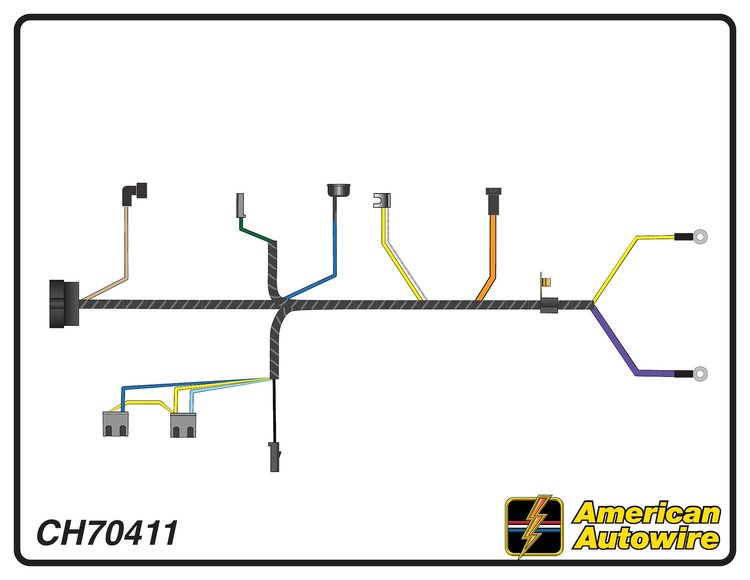 ENGINE HARNESS, V8, 396 c