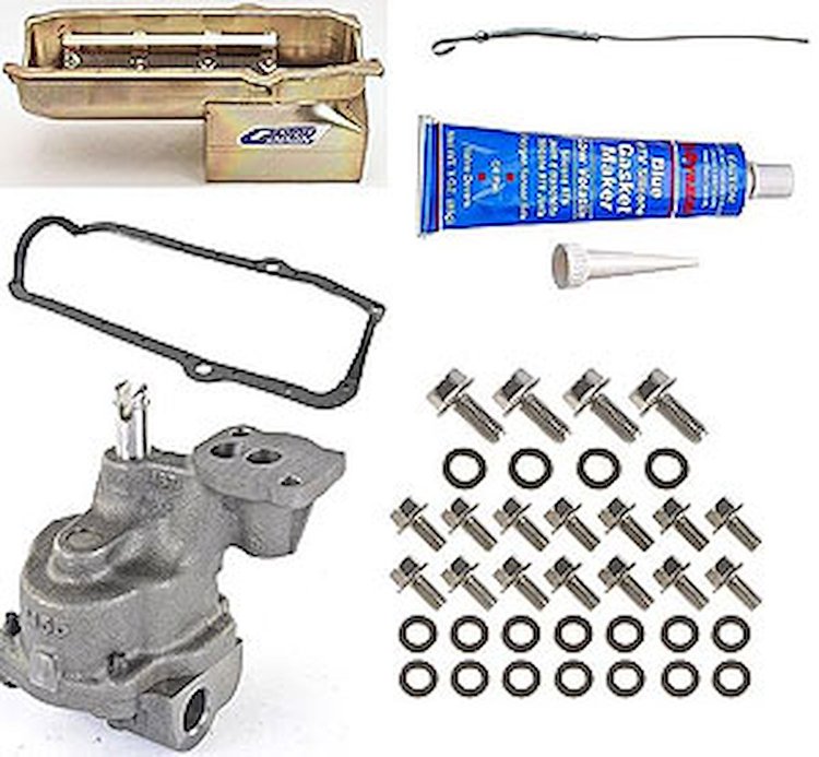 13-080K Drag Race Oil Pan Kit Pre-1980 Small Block Chevy Blocks