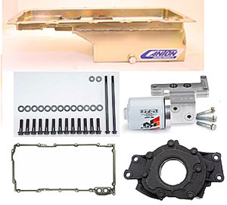 13-270K Drag Race Oil Pan Kit 1998-Up Small Block Chevy LS1/LS6 Blocks Includes: