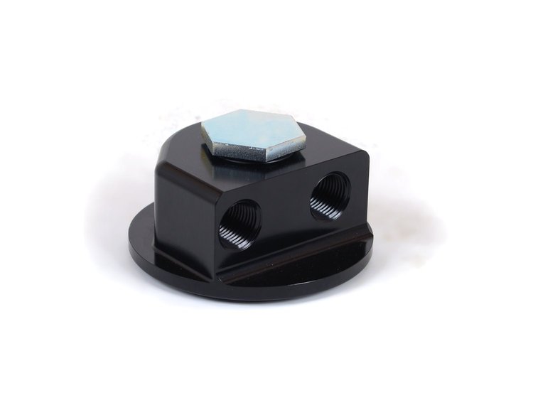 22-592 Remote Oil Filter Adapter Small Block Chevy