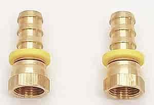 Push-In & Lock Brass Hose Ends -10AN