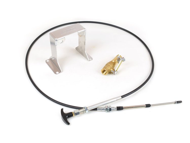 24-506 Accusump Manual Valve Cable Kit Valve, 6" Cable, Brackets, & Fittings