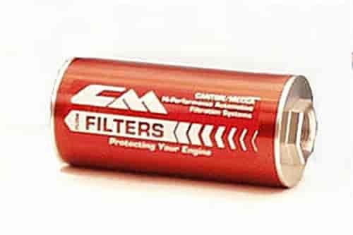 Inline Fuel Filter - CM -45 6" x 2-3/4" Tube, 1-1/16"-12 Ports