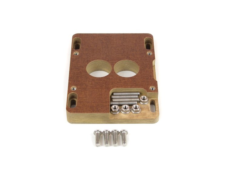 85-060 Carburetor Spacer Adapter - Phenolic Holley, 2BBL to 4BBL Intake Manifold