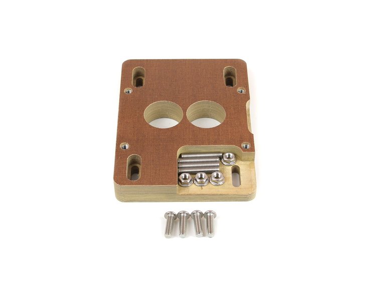 85-070 Carburetor Spacer Adapter - Phenolic Holley, 2BBL to 4BBL Q-Jet Manifold