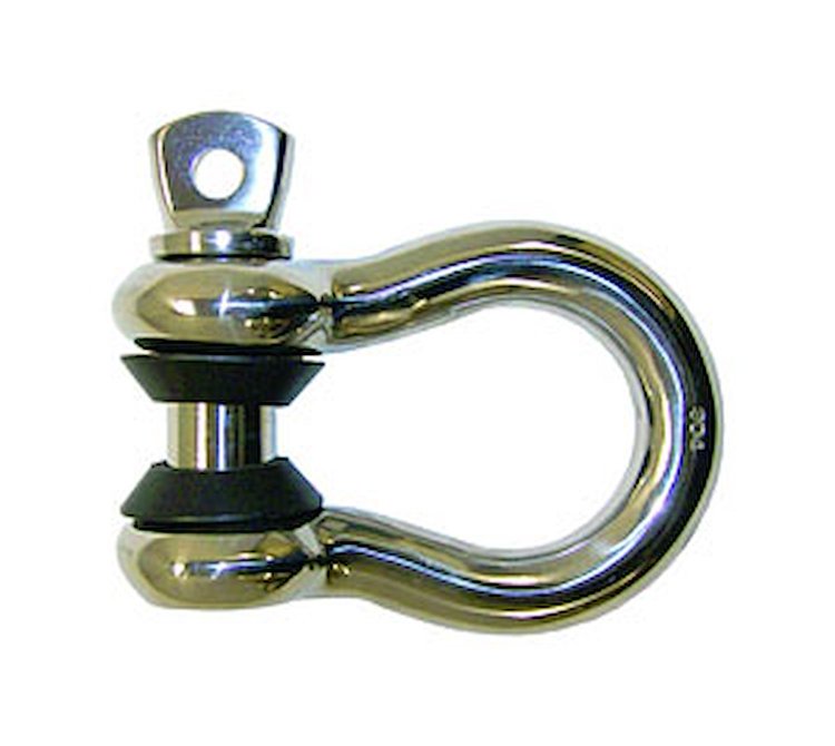 Stainless Steel D-Ring with Spacers 1/pkg