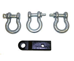 Vehicle Recovery Kit Includes 1 Receiver and 3 D-Rings