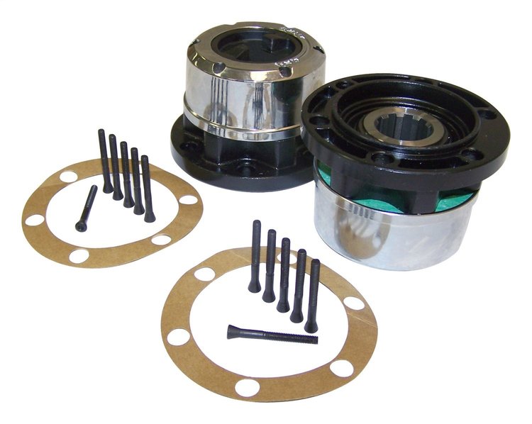 400501 Manual Locking Hub Set Fits Select 1941-1971 Jeep Models with 6-Bolt Hub Flange , 10-Spline
