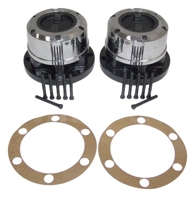 400502 Manual Locking Hub Set for 1972-1981 Jeep CJ5, CJ6 & CJ7 with 6-Bolt Hub Flange , 27-Spline