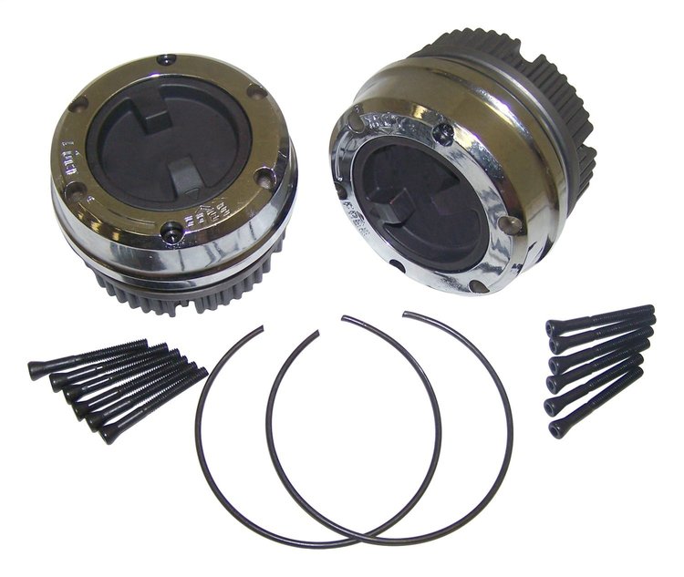 400518 Locking Hub Set Fits Select 1974-1991 Jeep SJ & J-Series w/Dana 44 Front Axle, 19-Spline