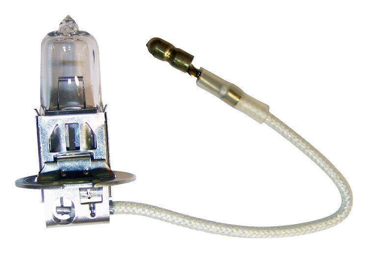 4713586 Bulb for 1993-1995 Jeep ZJ Grand Cherokee, Bullet-Type Connector [Clear, Silver, Glass, Metal, Front]
