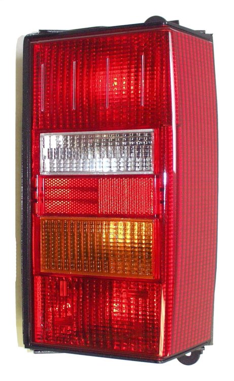 4720498 Tail Light for 1984-1996 Jeep XJ Cherokee (Europe), Red on Red Lamp w/ Amber and Clear Inserts