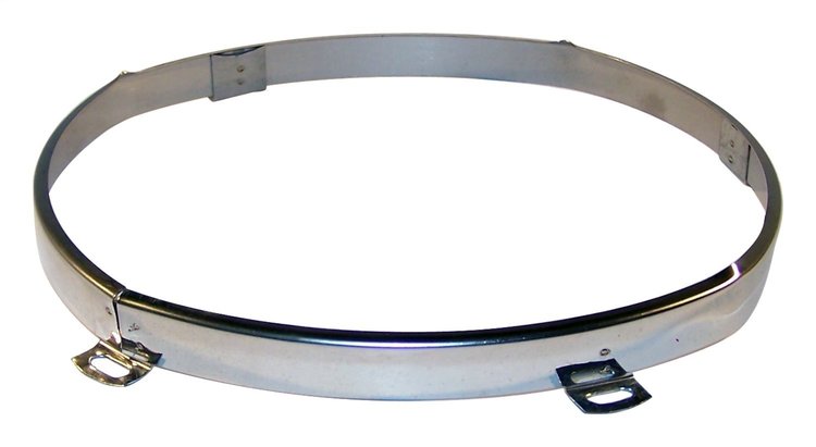 4874378 Headlight Retainer for 1997-2006 Jeep TJ Wrangler, Left or Right [Chrome, Metal, Front]