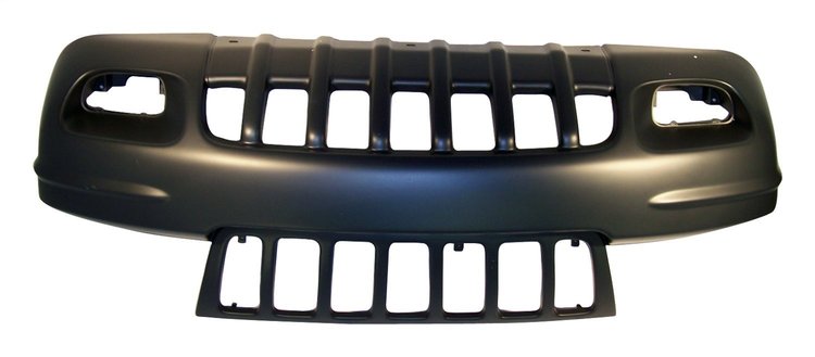 5012668AA Fascia for 1999-2000 Jeep WJ Grand Cherokee w/ Limited Package, Primed & Paintable [Black, Plastic, Front]