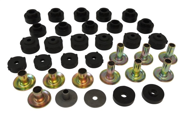 52002723K Body Mount Kit for 1987-1995 Jeep YJ Wrangler  w/ Steel Body, Includes upper & lower grille mount bushings
