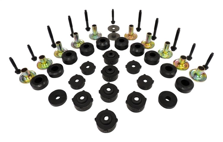 52002723MK Body Mount Master Kit for 1987-1995 Jeep YJ Wrangler w/ Steel Body, Includes Upper & Lower Grille Mount Bushings