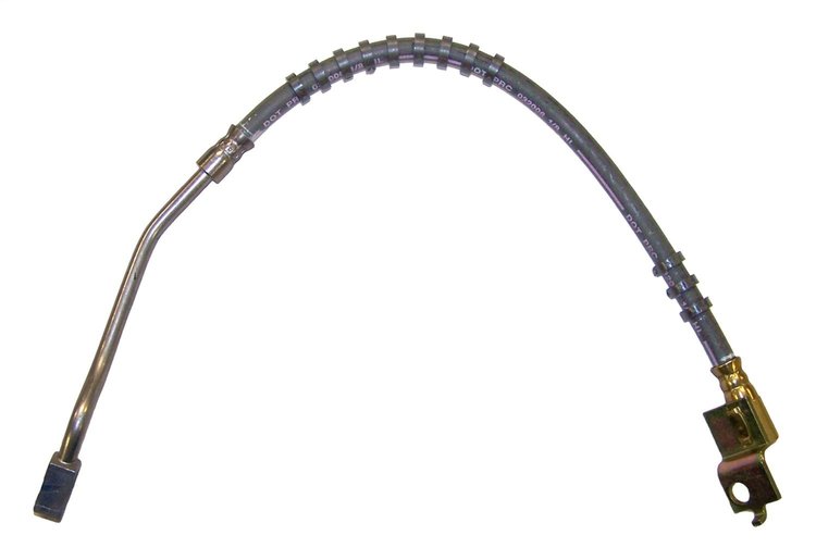 52006472 Brake Hose for 1990-1995 Jeep YJ Wrangler w/o ABS [Black, Zinc, Metal, Rubber, Front]