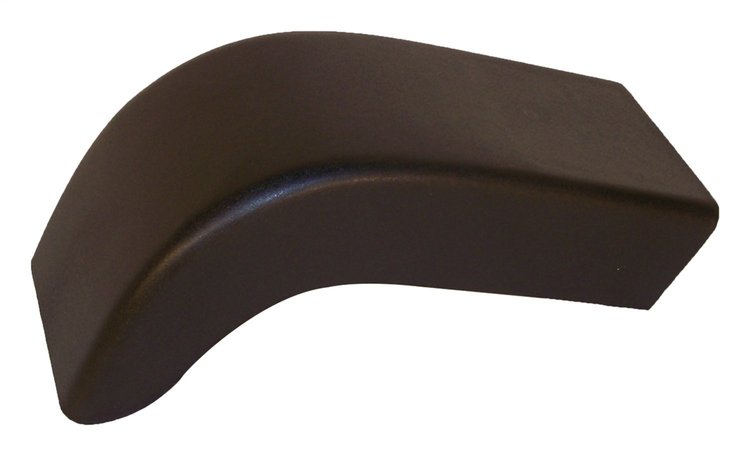 52040027 Bumper End Cap for 1987-1995 Jeep YJ Wrangler, Left or Right, 2 Required, Black [Black, Plastic, Steel, Front]