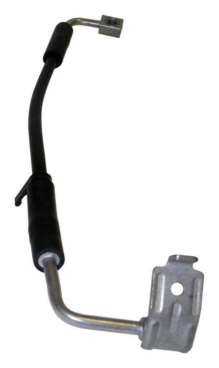 52060044AE Brake Hose for 2007-2010 Jeep JK Wrangler [Black, Silver, Metal, Rubber, Front]
