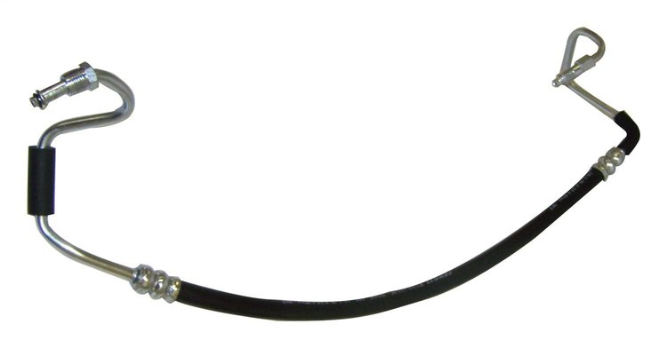 52089168AD Power Steering Pressure Hose for 03-06 Jeep TJ Wrangler w/ LHD w/ 4.0L Engine [Black, Silver, Metal, Rubber]