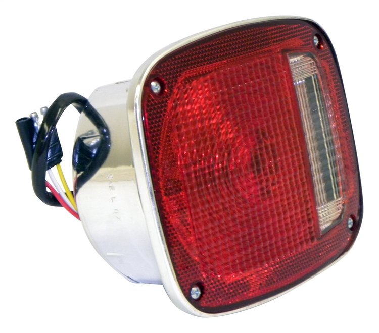 5457198C Tail Light for Jeep 1976-1980 CJ-5, CJ-7, No License Lamp Window [Clear, Red, Plastic, Rear]