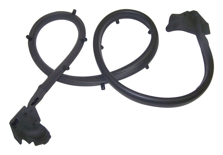 55009828 Door Weatherstrip for 1987-1995 Jeep YJ Wrangler w/ Half Doors [Black, Plastic, Rubber, Front]