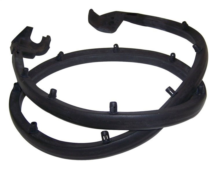 55009829 Door Weatherstrip for 1987-1995 Jeep YJ Wrangler w/ Half Doors [Black, Plastic, Rubber, Front]