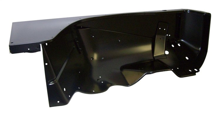 55013514 Fender for 1987-1995 YJ Wrangler, Black Primed [Black, Metal, Front]