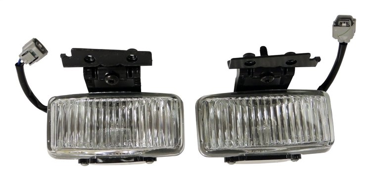 55055274K Fog Light Set for 1997-2001 Jeep XJ Cherokee, Left or Right [Black, Clear, Glass, Metal, Plastic, Front]