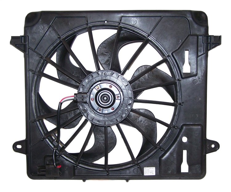 55056642AD Cooling Fan Assembly for 2007-2011 Jeep JK Wrangler w/ 3.8L or 2.8L Diesel Engine [Black, Plastic]